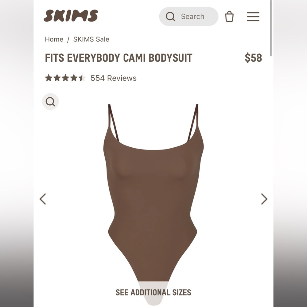 NWT Limited Edition Skims Fits Everybody Bodysuit